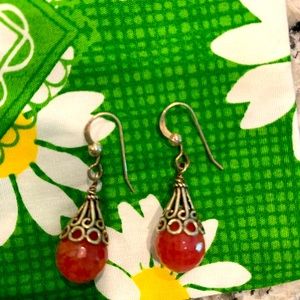 Dangle earrings with silver accent